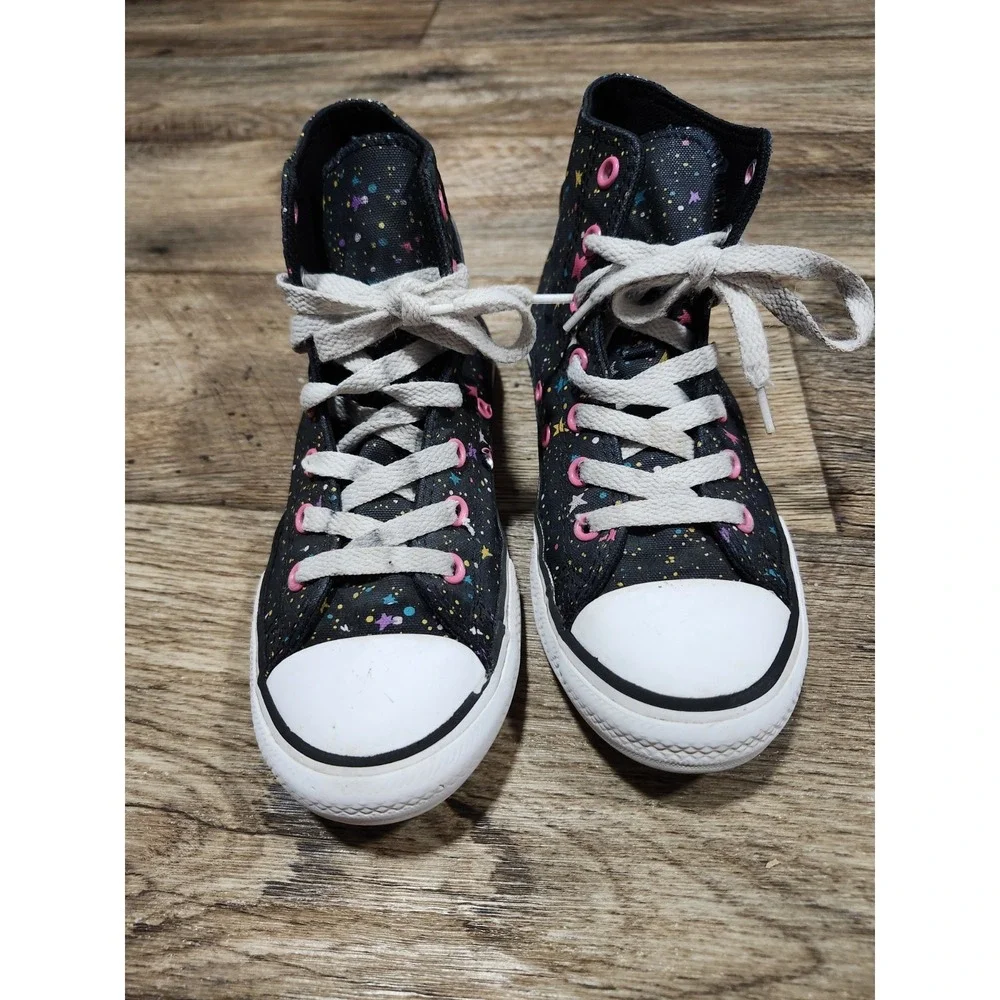 Converse Girls Chuck Taylor All Star JUNIOR sz 2 Space Harmony Sneakers 665113F